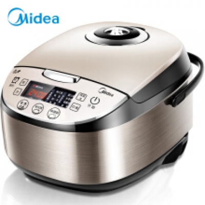 美的（Midea）電飯煲 氣動渦輪防溢 金屬機身 圓灶釜內(nèi)膽4L電飯鍋MB-WFS4037